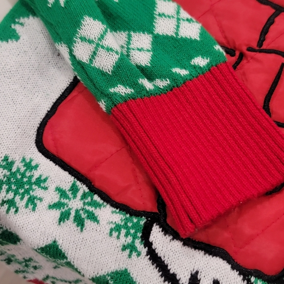 NEW PEANUTS SNOOPY Puffer Jacket Ugly Christmas Sweater Unizex Small - Picture 13 of 14